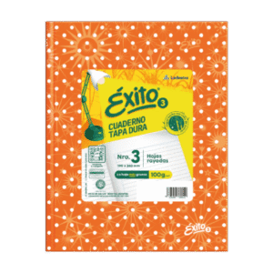Cuaderno Éxito N3 Lunares 48 Hojas Rayadas Naranja