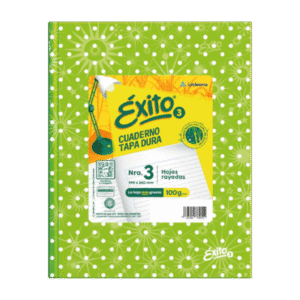 Cuaderno Éxito N3 Lunares 48 Hojas Rayadas Verde Manzana