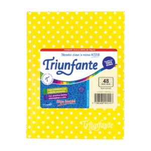 Cuaderno Triunfante N1 Lunares 48 Hojas Rayadas Amarillo