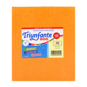Cuaderno Triunfante N3 48 Hojas Rayadas Naranja