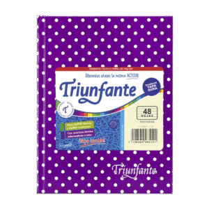 Cuaderno Triunfante N1 Lunares 48 Hojas Rayadas Lila
