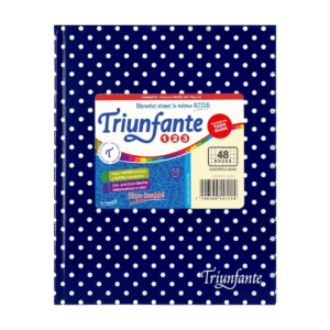 Cuaderno Triunfante N3 Lunares 48 Hojas Rayadas Azul