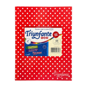 Cuaderno Triunfante N3 Lunares 48 Hojas Rayadas Rojo