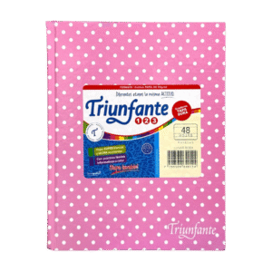 Cuaderno Triunfante N3 Lunares 48 Hojas Rayadas Rosa