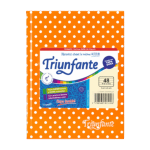 Cuaderno Triunfante N3 Lunares 48 Hojas Rayadas Naranja