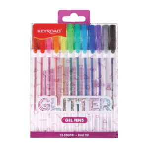 Bolígrafos Lapiceras de Colores Keyroad Glitter x12