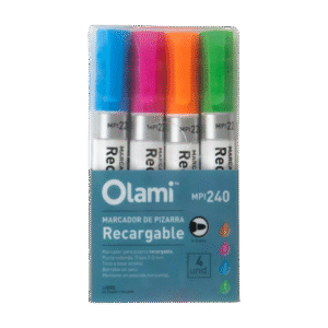 Marcadores de Colores Olami Para Pizarra Na/Rs/C/V x4