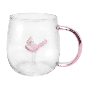 Taza de Vidrio Diseño de Mariposa 3D 450ml