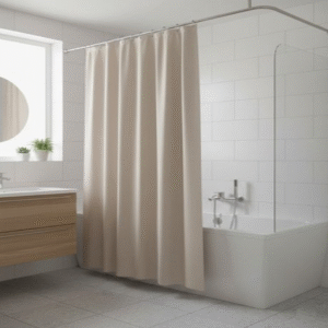 Cortina de Baño PEVA Marrón 180x180 cm