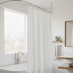 Cortina de Baño PEVA Blanco 180x180 cm