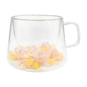Taza de Doble Vidrio Diseño de 3 Flores 150ml