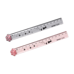 Regla Qiwi Geométrico Kawai Huellita 15cm