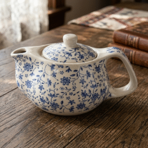 Tetera de Porcelana 250ml Flores Celestes
