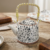 Tetera de Porcelana 800ml Flores Negras