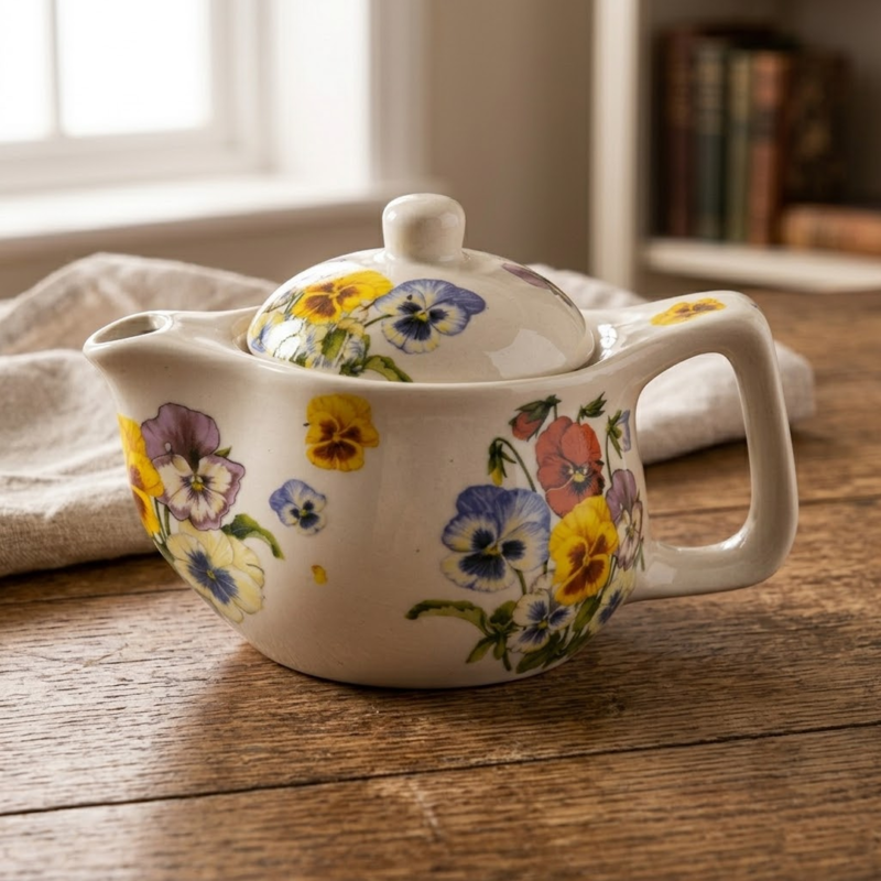 Tetera de Porcelana 500ml Flores Varias