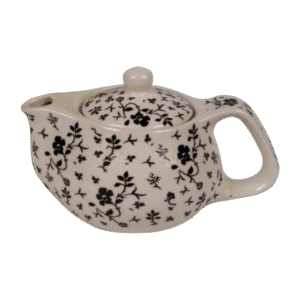 Tetera de Porcelana 250ml Flores Negras