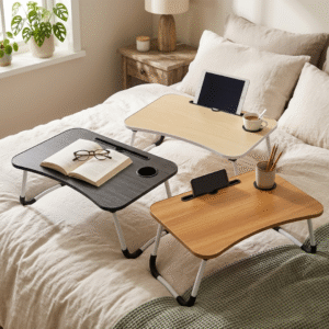 Mesa Desayunador c/Portavasos Plegable 48x29x23 cm