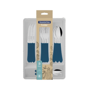 Set x25 Cubiertos Acero Inoxidable TRAMONTINA leme Azul Oceano 285613