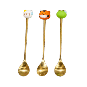 Pack x3 Cucharas Doradas Diseño Surtido