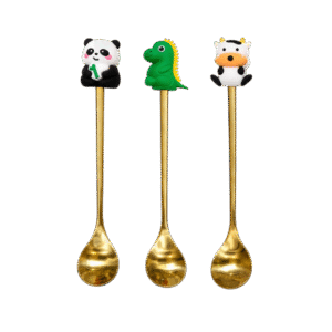 Pack x3 Cucharas Doradas Diseño Surtido