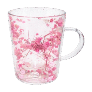 Taza de Vidrio 200ml Flores Surtido