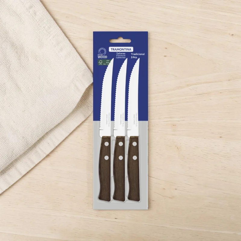 Tramontina Pack x3 Cuchillo Tradicional