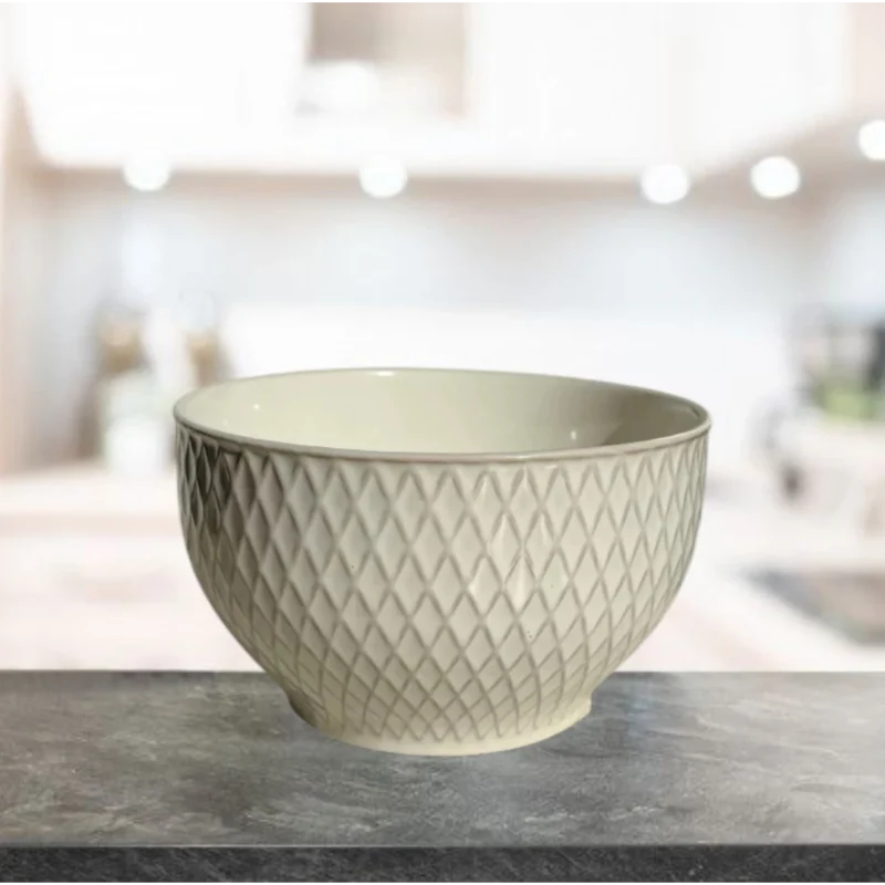Bowl Ceramica Rombos Blanco 14cm