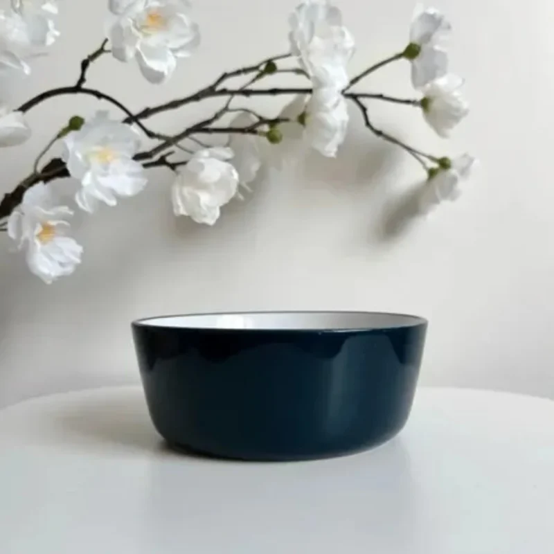 Bowl Ceramica Azul con Interior Blanco 720ml 15.5cm