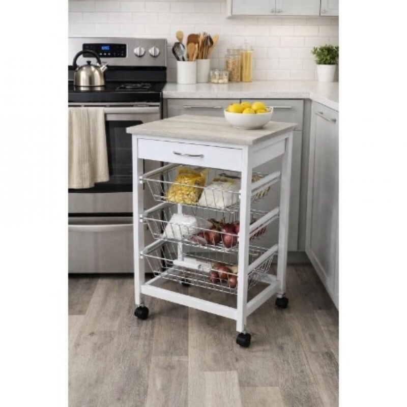 CARRO COCINA MAD 47X37X76CM Blanco