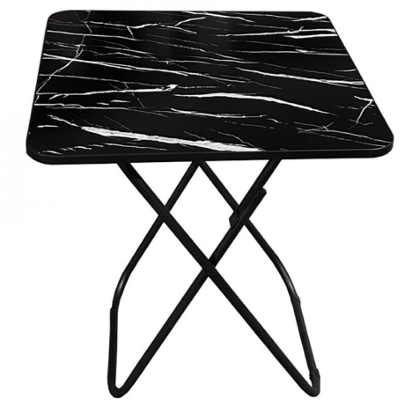 60CM MESA PLEGABLE CUAD. NEGRO