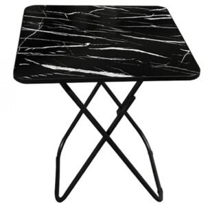 60CM MESA PLEGABLE CUAD. NEGRO