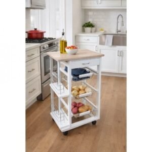 7790780136107 CARRO COCINA MAD 47X37X82CM Blanco