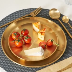 Plato De Acero color dorado opp 30cm