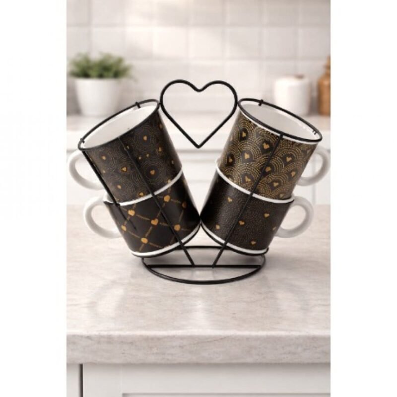 SET X4 TAZAS APILABLES C/SOPORTE