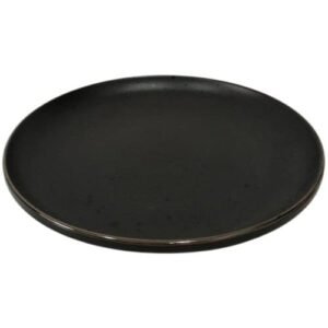 161402 PLATO CERAMICA GRANDE NEGRO 3x27 cm.