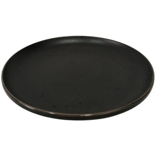 PLATO CERAMICA GRANDE NEGRO 3x27 cm.