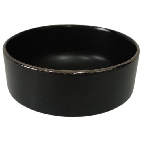 BOWL CERAMICA NEGRO Y DORADO 6,5x15 cm