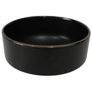 BOWL CERAMICA NEGRO Y DORADO 6,5x15 cm