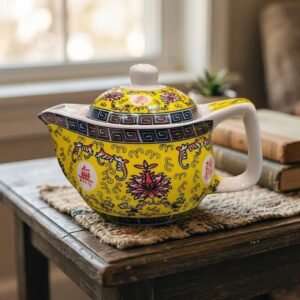 Tetera de Porcelana 500ml Oriental Amarillo