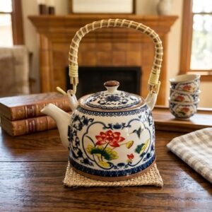 Tetera de Porcelana 800ml Peonias