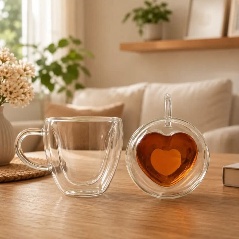 Taza Doble Vidrio 80ml