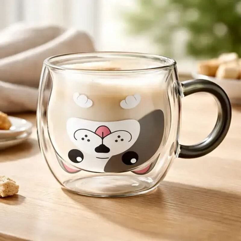 Taza Doble Vidrio 280ml Perro
