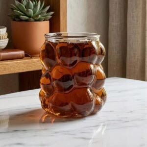 Taza de Vidrio 350ml Burbujas
