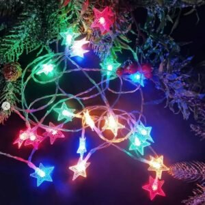 7502818190049 Guirnalda x28 Luces Estrellas Multicolor Transparente