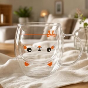Taza Doble Vidrio 250ml Gato
