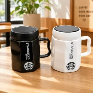 Taza De Cerámica Con Tapa