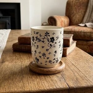 Cuenco de Porcelana 150ml Flores Negras