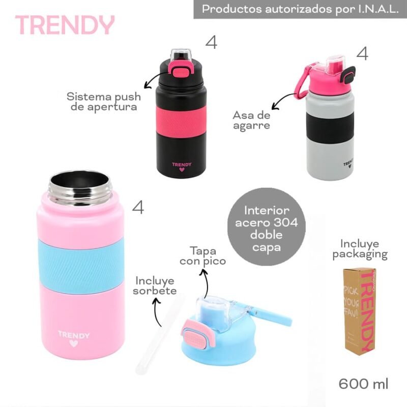 Botella Termica Trendy 600ml