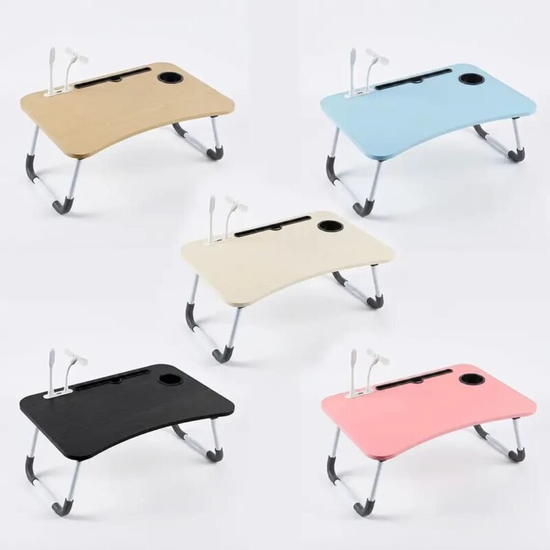 Mesa Desayunador c/Portavasos & USB Plegable