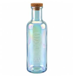 7790918291272 Botella verde perlada Water con tapón corcho 1000ml